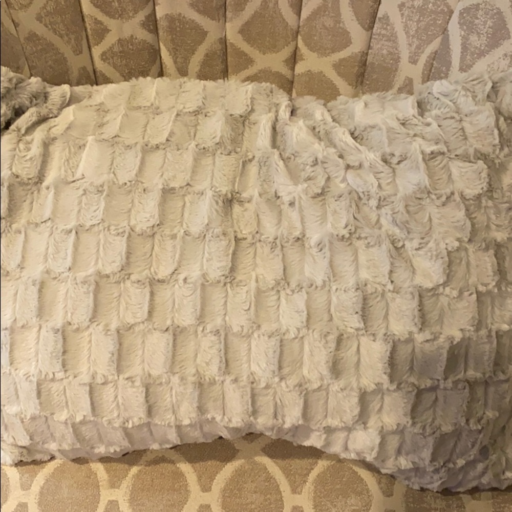 ~Brentwood Originals~ Gray Plush Accent Pillow